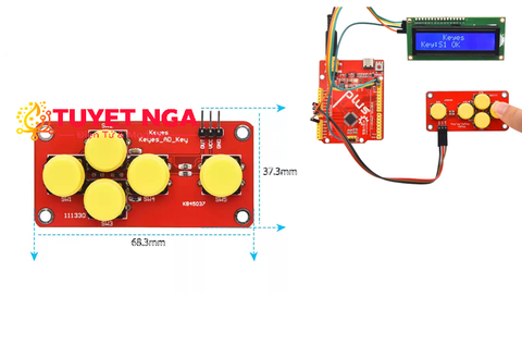 Bàn Phím Analog KEYES AD Keyboard 5 Nút Nhấn Cho Arduino