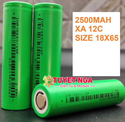 Pin 18650 2500mAh 12C