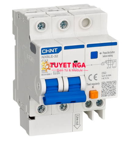 Chint NXBLE-32 Cầu Dao Chống Giật Aptomat 2P 6A