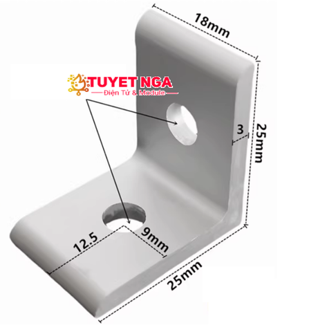 Ke Góc Nhôm 2020 Dài 25x25mm