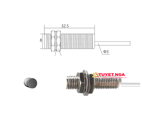Cảm Biến Hall NJK-5001C NPN NO 33mm