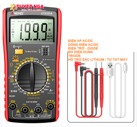 ANENG Đồng Hồ DT9205A Sạc Pin Lithium