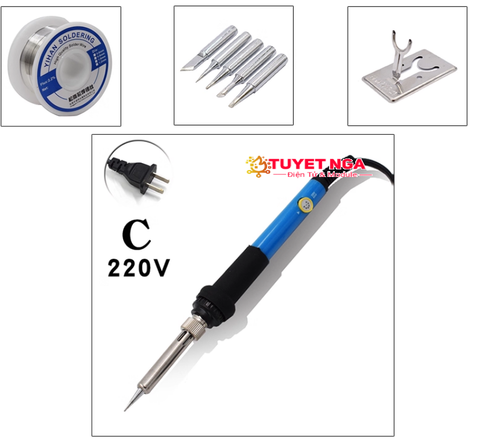 Combo Mỏ Hàn Chỉnh Nhiệt Độ 60W