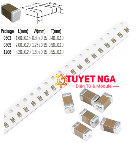 Tụ Gốm 100pF 50V 0603 SMD