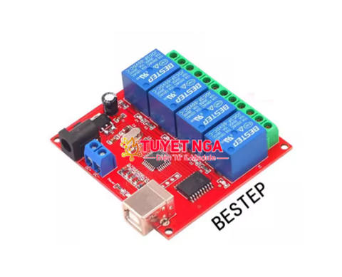 Module 4 Relay 5V Điều Khiển Qua Cổng USB