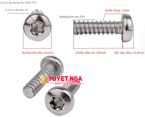 GB2670.1 M3x16 Vít Lục Giác Đầu Tròn M3 Dài 16mm Inox 304