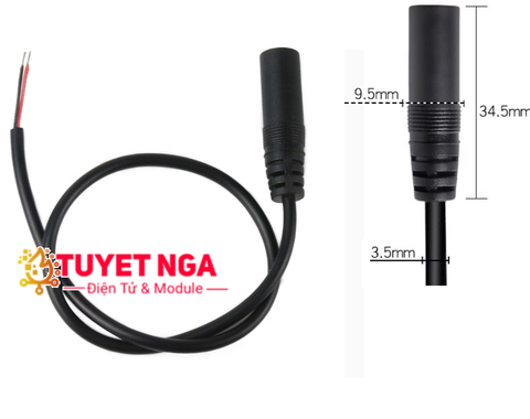 Dây Âm Thanh Jack 3.5mm Cái 2 Dây Dài 30cm