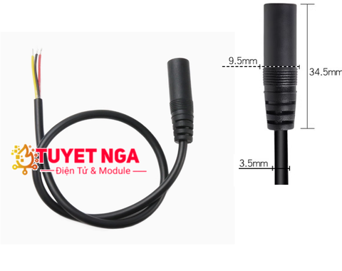 Dây Âm Thanh Jack 3.5mm Cái 3 Dây Dài 30cm