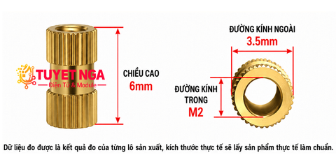 M2 Trụ Đồng Cái Cái 6mm V2