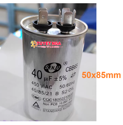 Tụ Đề Khởi Động Điều Hòa 40uF CBB65