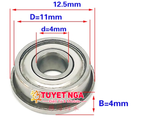 Bạc Đạn Vòng Bi Mặt Bích F694ZZ