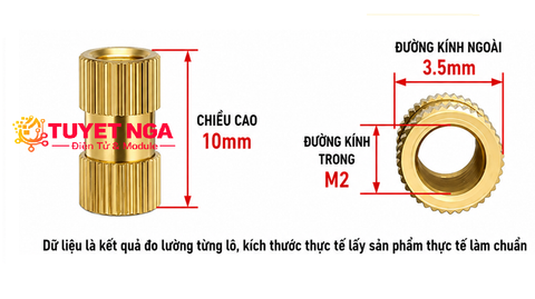 M2 Trụ Đồng Cái Cái 10mm V2