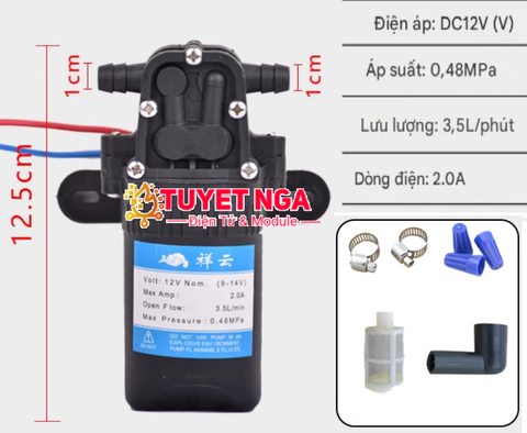 Động Cơ Bơm 12V 3.5L/phút