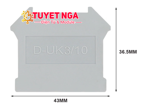 D-UK3/10 Terminal Tấm Chặn Đầu Cuối UK-3/10
