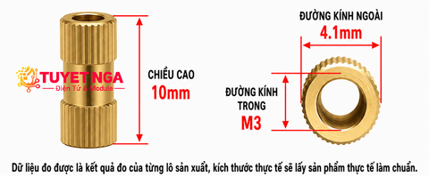 M3 Trụ Đồng Cái Cái 10mm V2