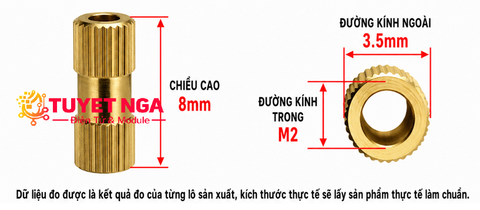 M2 Trụ Đồng Cái Cái 8mm V2