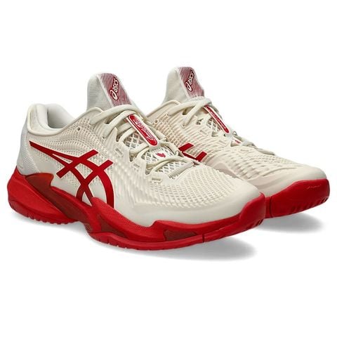Giày Tennis Pickleball Asics Court FF 3 NOVAK Djokovic Cream/Red (1041A522-968)