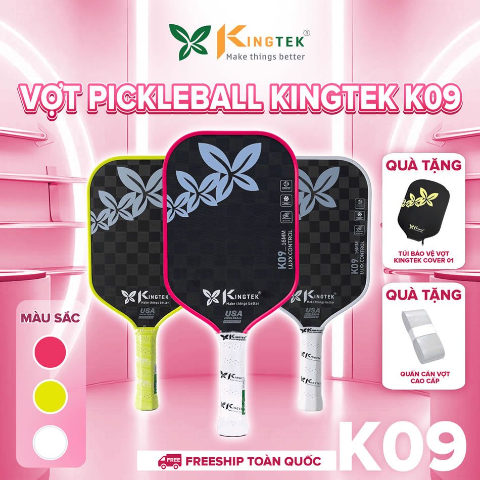 Vợt Pickleball KINGTEK K09 Luxx Control 16mm (K0916)