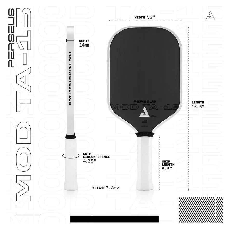 Vợt Pickleball JOOLA PERSEUS 14MM MOD TA-15 PRO PLAYER EDITION (18447)