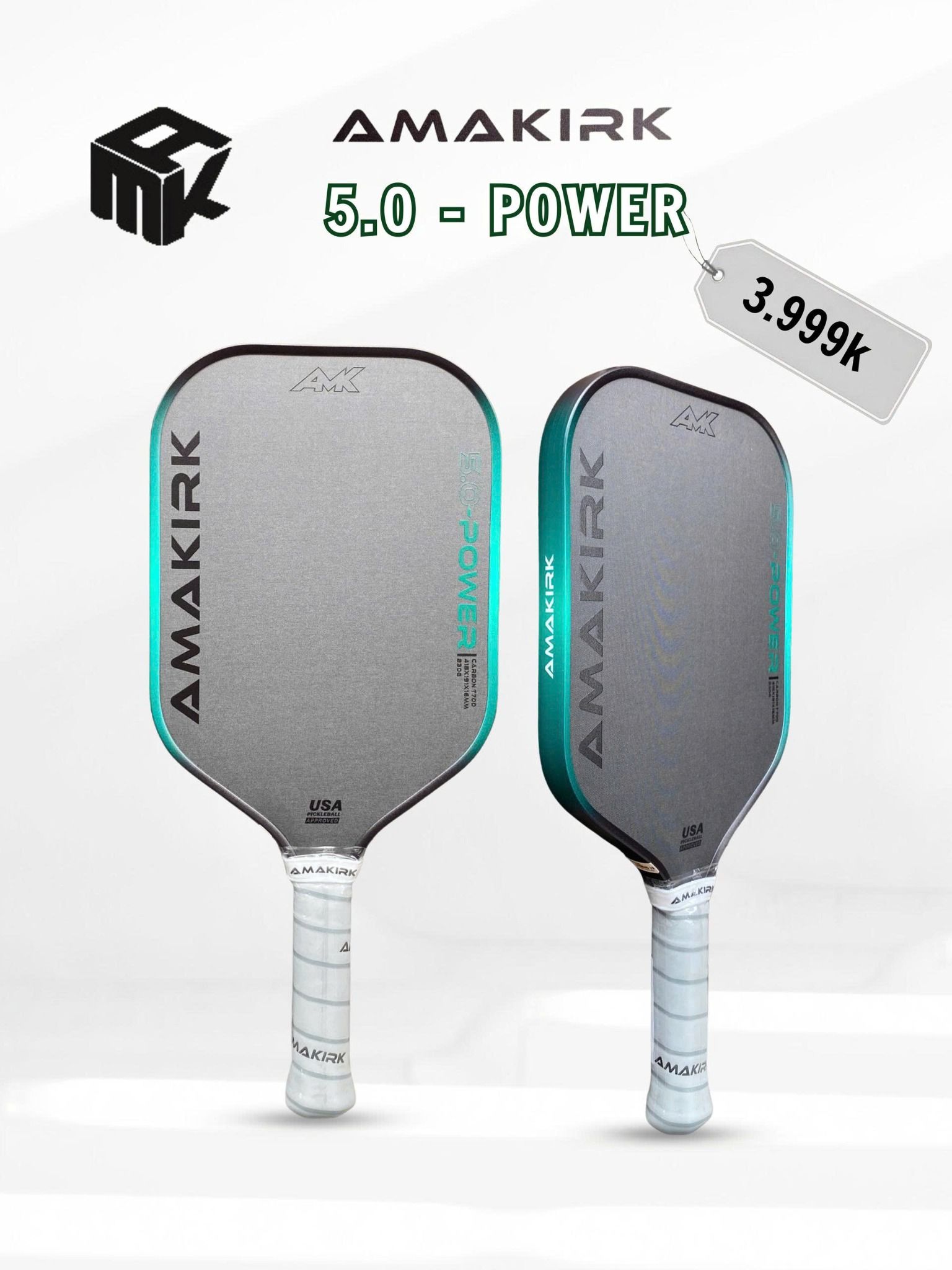 Vợt Pickleball AMAKIRK PRO 5.0 16mm POWER (AMK-Pro502)