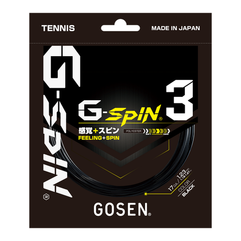 Dây căng 1 vợt tennis Gosen G-SPIN3 17/1.23 (TSGS312BK)