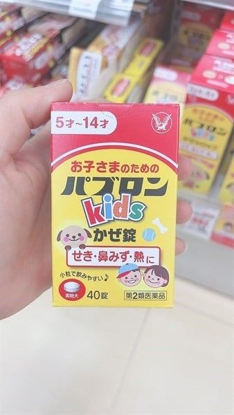 Viên uống cảm cúm Pabron Kids 5-14 tuổi 40 viên