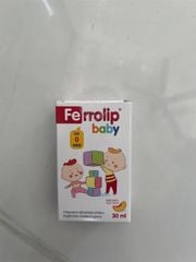 Sắt nước hữu cơ ferrolip baby 30ml 0-10 tuổi