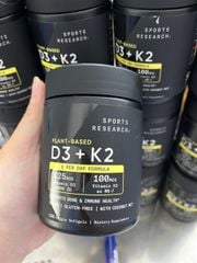 Viên uống Vitamin D3 K2 sports research - 30 viên