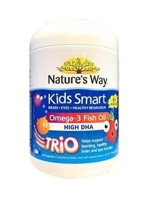 Kẹo dẻo Nature's Way Kids smart Omega 3 fish oil 60V Úc