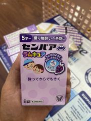 Kẹo chống say tàu xe cho bé vị nho 8 viên - 5 tuổi +