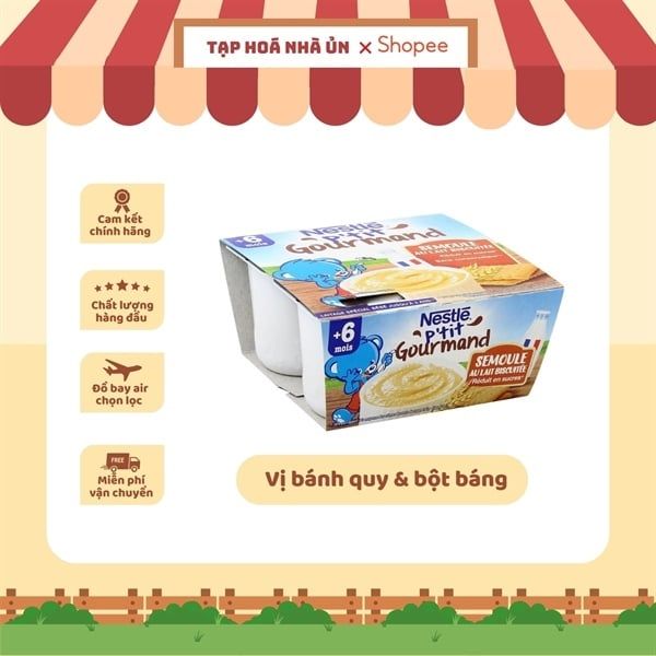 Váng Nestle giảm ngọt vị bánh quy lúa mì sữa