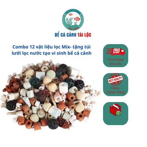 Combo 12 vật liệu lọc Mix