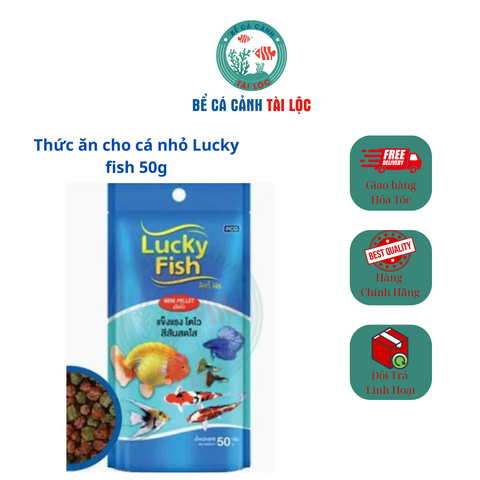 Thức ăn cho cá nhỏ Lucky fish 50g