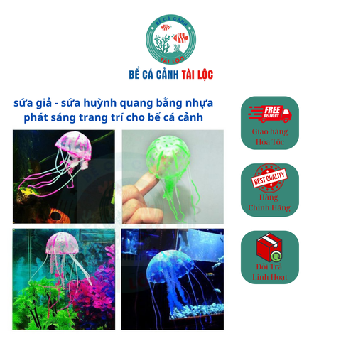 sứa huỳnh quang bằng nhựa phát sáng trang trí