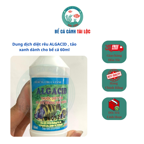 Dung dịch diệt rêu ALGACID , tảo xanh dành cho bể cá
