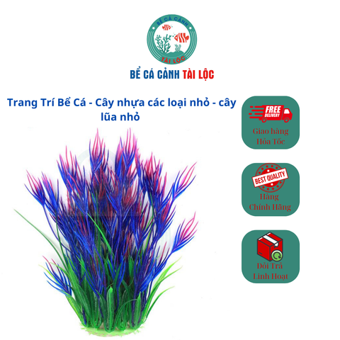 Trang Trí Bể Cá - Cây nhựa các loại nhỏ - cây lũa nhỏ