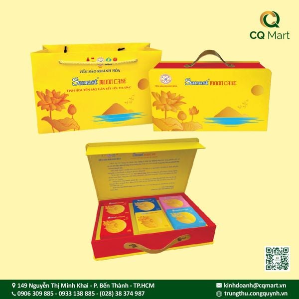 Bánh Trung Thu Yến Sào Khánh Hòa 2025 Combo Hộp 6 Bánh H6/120 6C