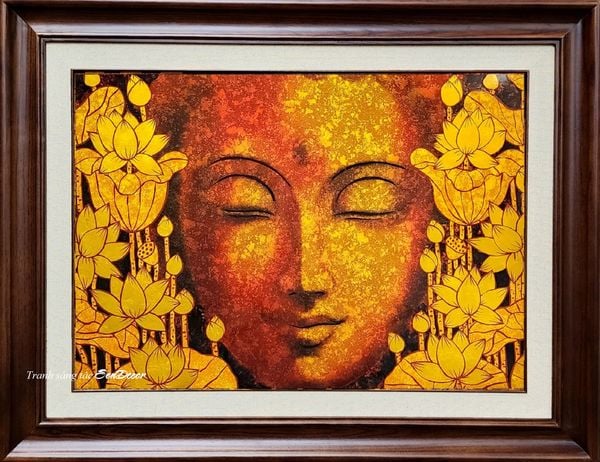 Tranh Diện Phât - Sơn Mài thủ công