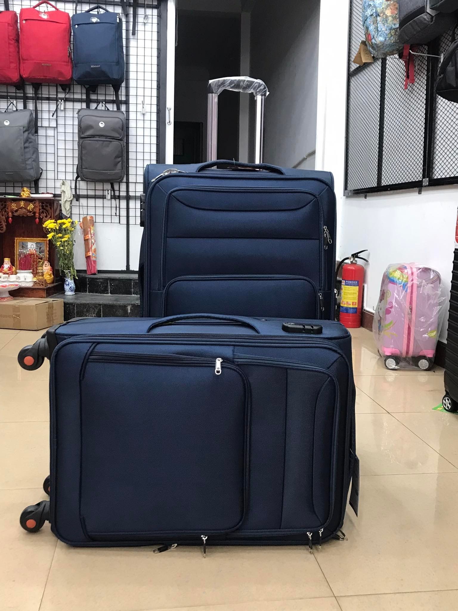 Combo 2 Vali Vải Size 24+28 Mã 033 xanh than