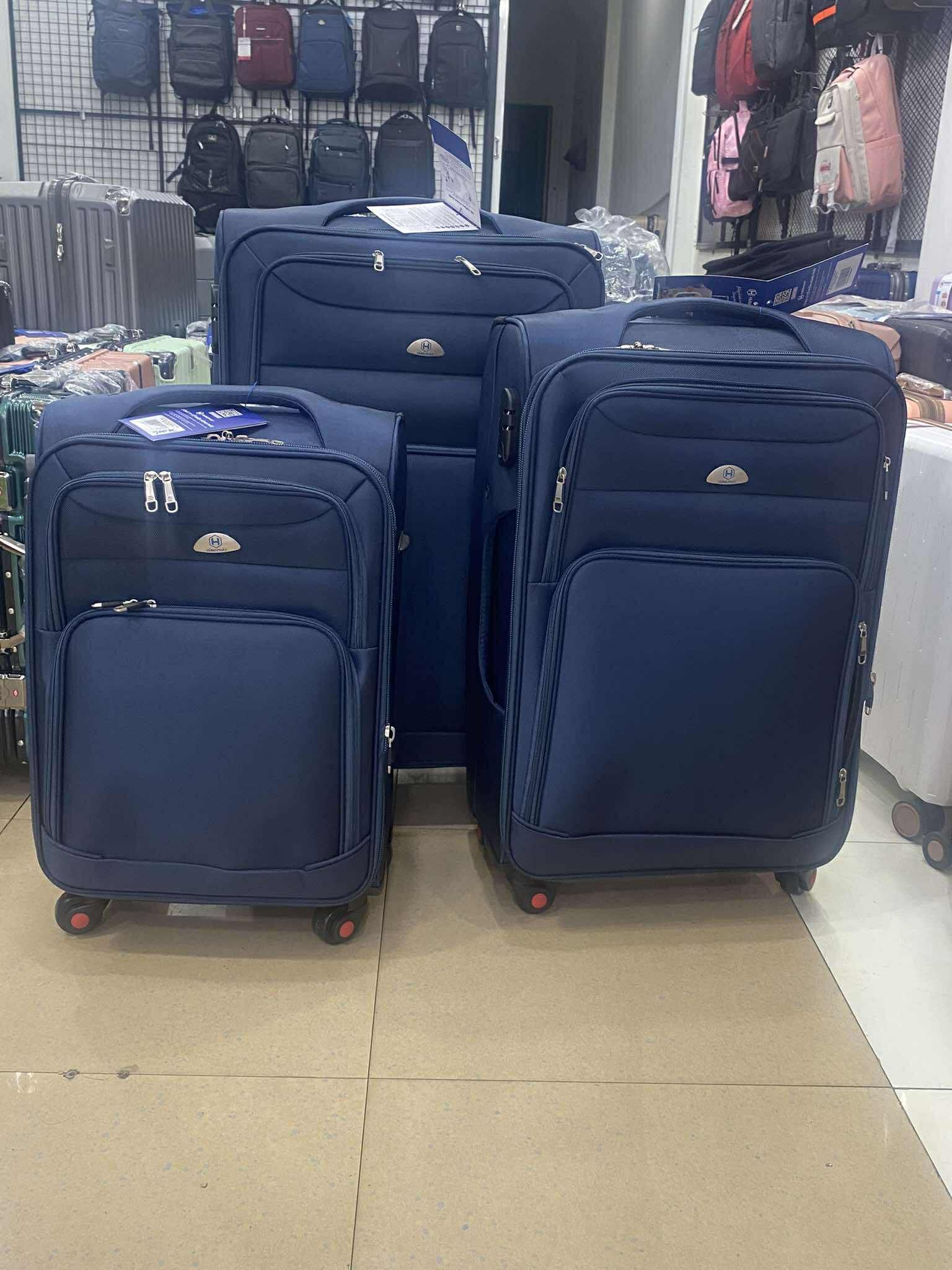 Combo 3Vali Vải Size 20+24+28 Mã 033 xanh than