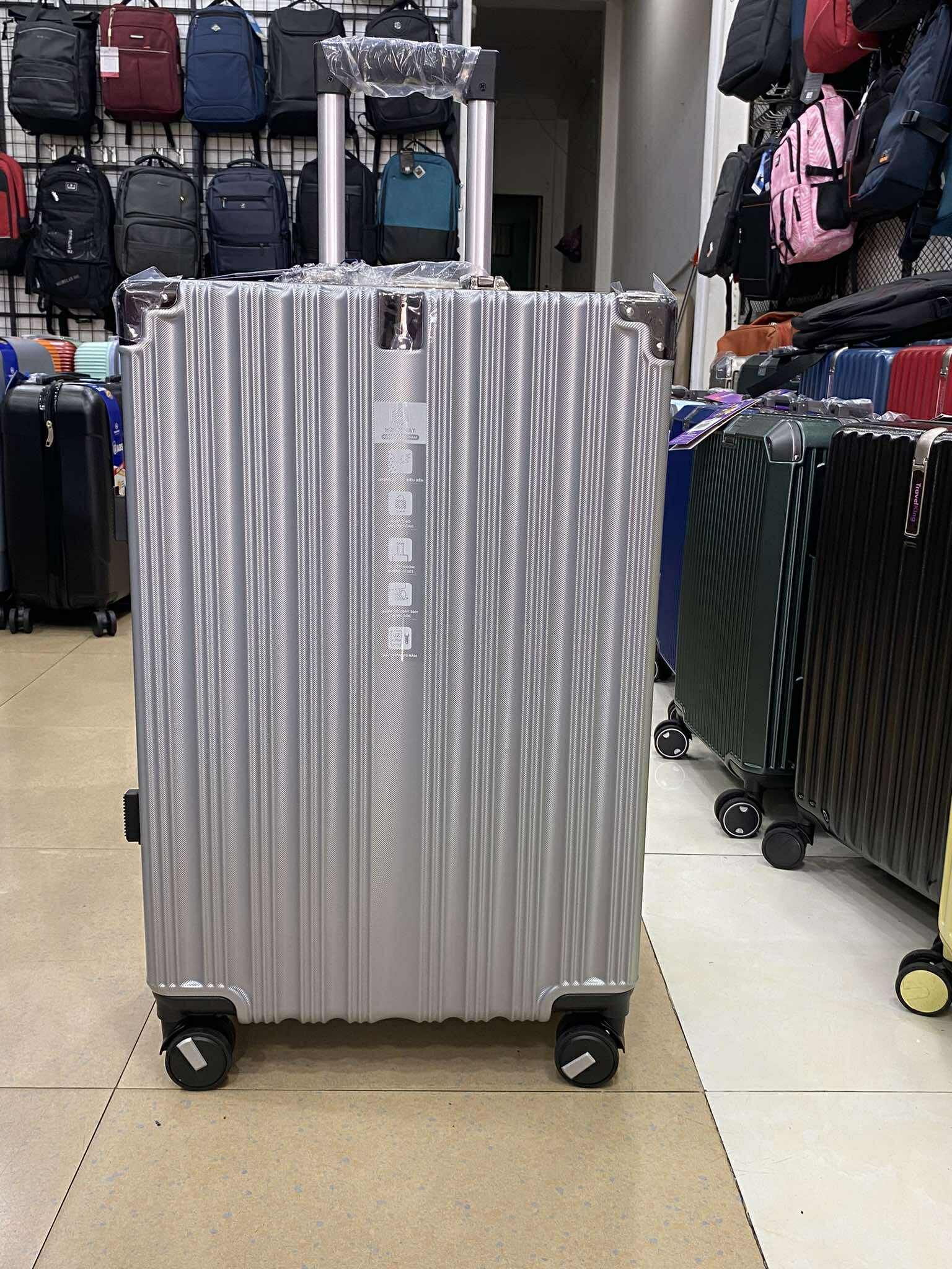 Vali Khung Nhôm Khóa Sập Chính hãng 6008 S28 bạc