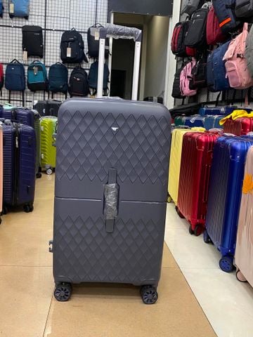 Vali Chống Bể 100% PP8809 Size 24 Ghi đậm