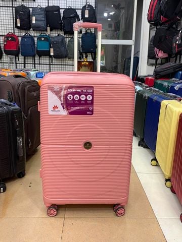 Vali Chống Bể 100% PP8803 Size 24 Hồng Tím ( Nới Rộng thêm 5cm)