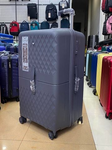 Vali Chống Bể 100% PP8809 Size 29 Ghi đậm