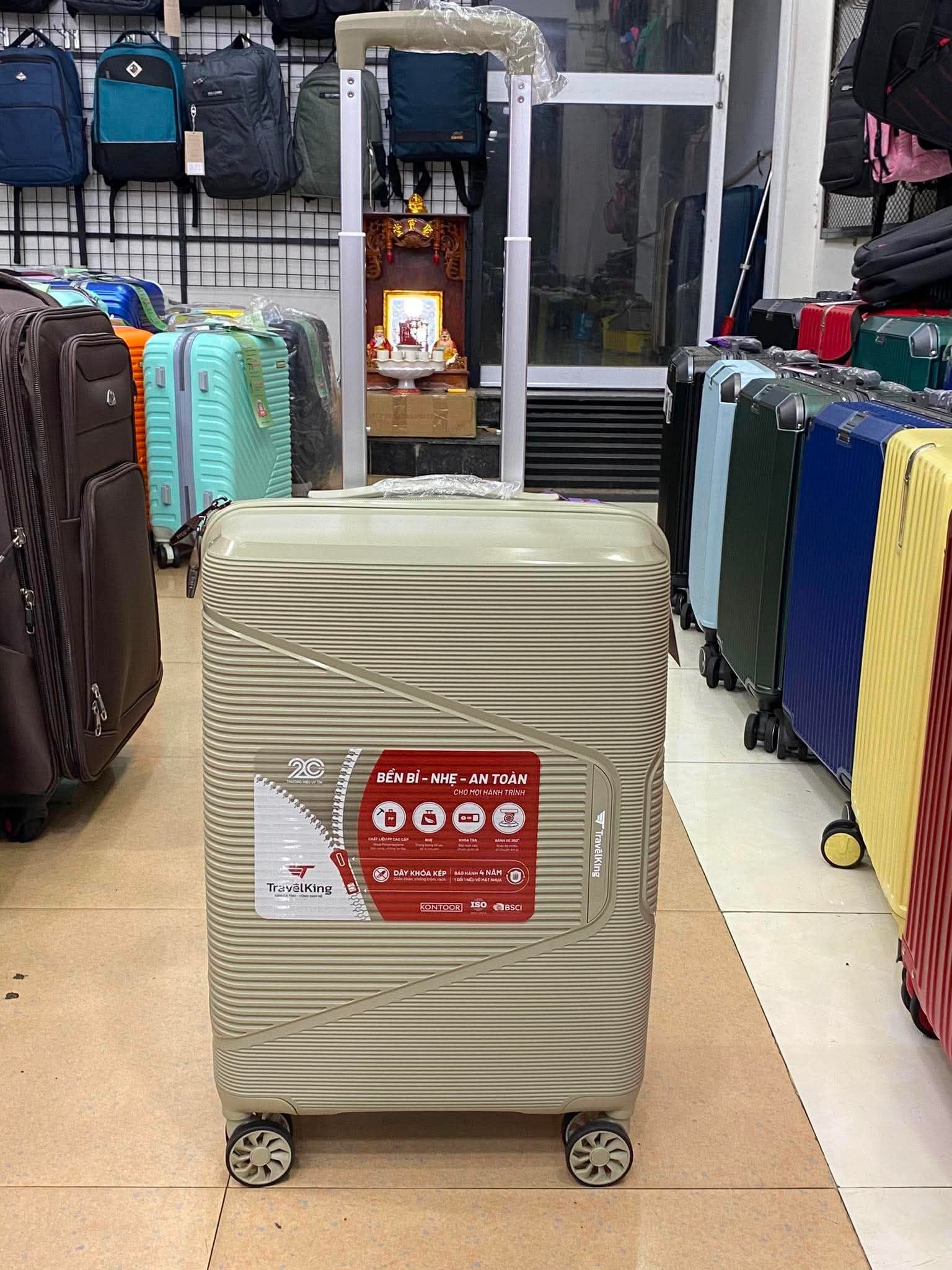 Vali Chống Bể PP8090 Size 20 Rêu Nhạt