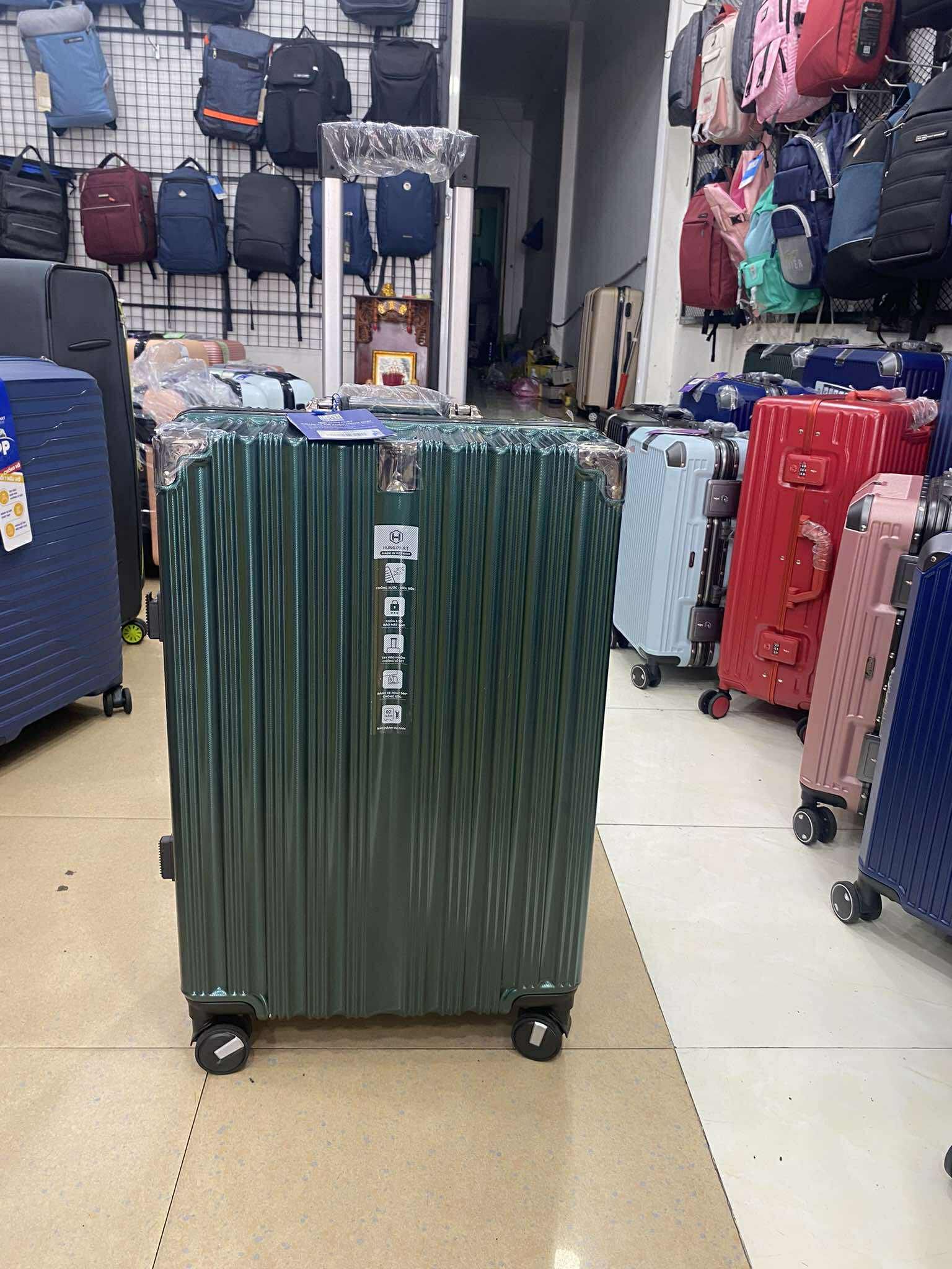 Vali Khung Nhôm Khóa Sập Chính hãng 6008 Size 24 rêu