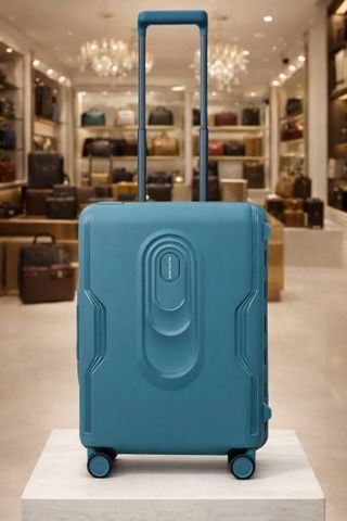 Vali Khung Nhôm, Khung Nhựa PP Nguyên Khối Chống bể Vỡ 100% Mã 8805 Size 20 Xanh ghi