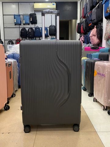 Vali Khung Nhôm Khóa Sập Cao Cấp Chống bể Vỡ 100% Mã 8808 Size 28 Ghi đậm