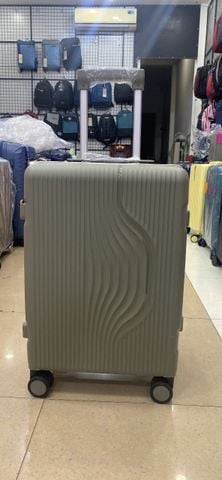 Vali Khung Nhôm Khóa Sập Cao Cấp Chống bể Vỡ 100% Mã 8808 Size 20 rêu nhạt