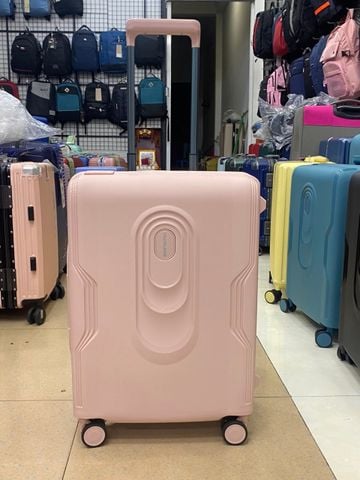 Vali Khung Nhôm, Khung Nhựa PP Nguyên Khối Chống bể Vỡ 100% Mã 8805 Size 20 Hồng Phấn